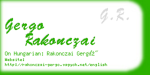 gergo rakonczai business card